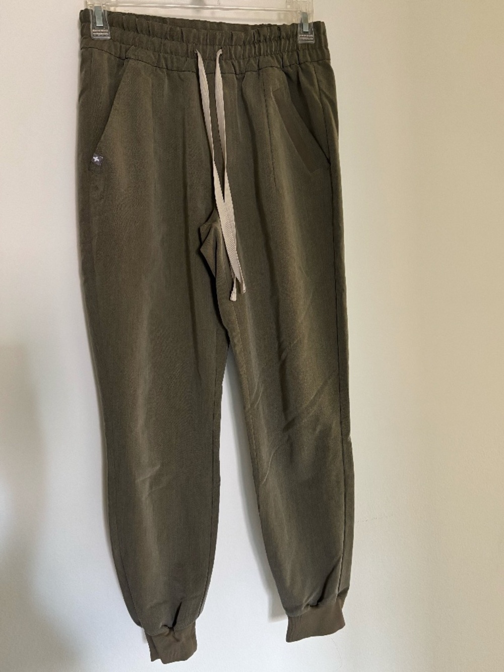 Figs Heathered Olive High Waisted Jogger Scrub Pants